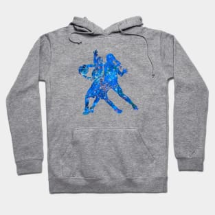 Basketball Girl Dribble - Blue Hoodie